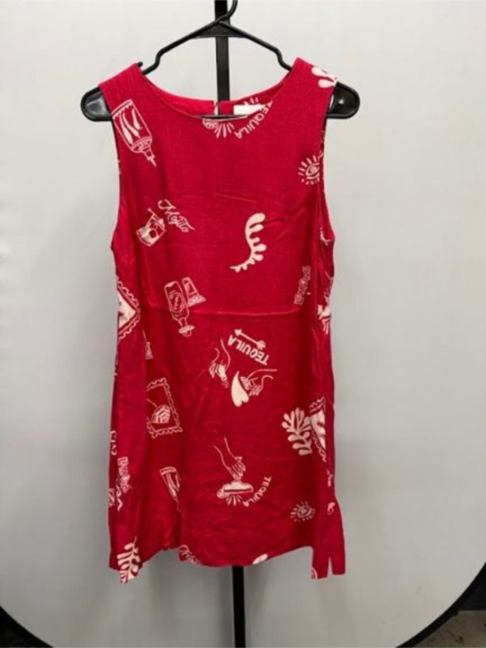 Anthropologie Paper Heart Tequila Print Linen Shift Dres